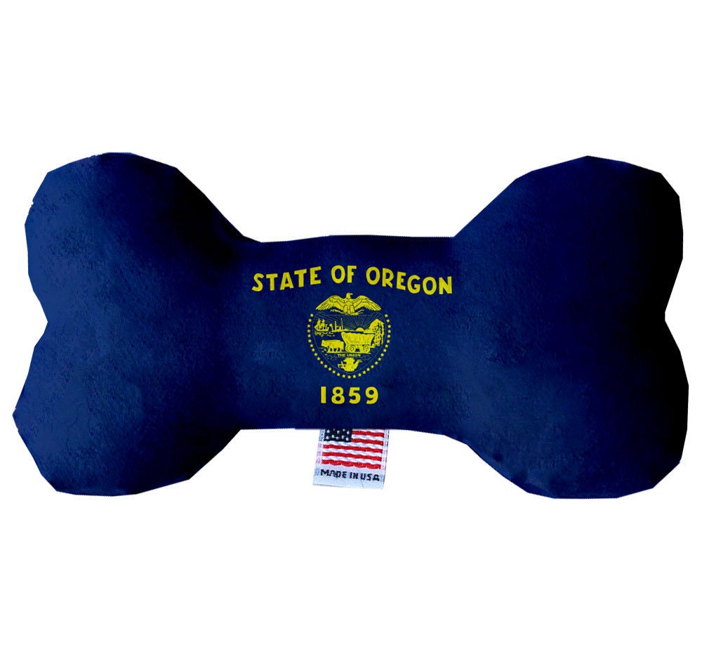 Pet & Dog Plush Bone Toys, "Oregon Mountains" (Set 1 of 2 Oregon State Toy Options, available in different pattern options!)