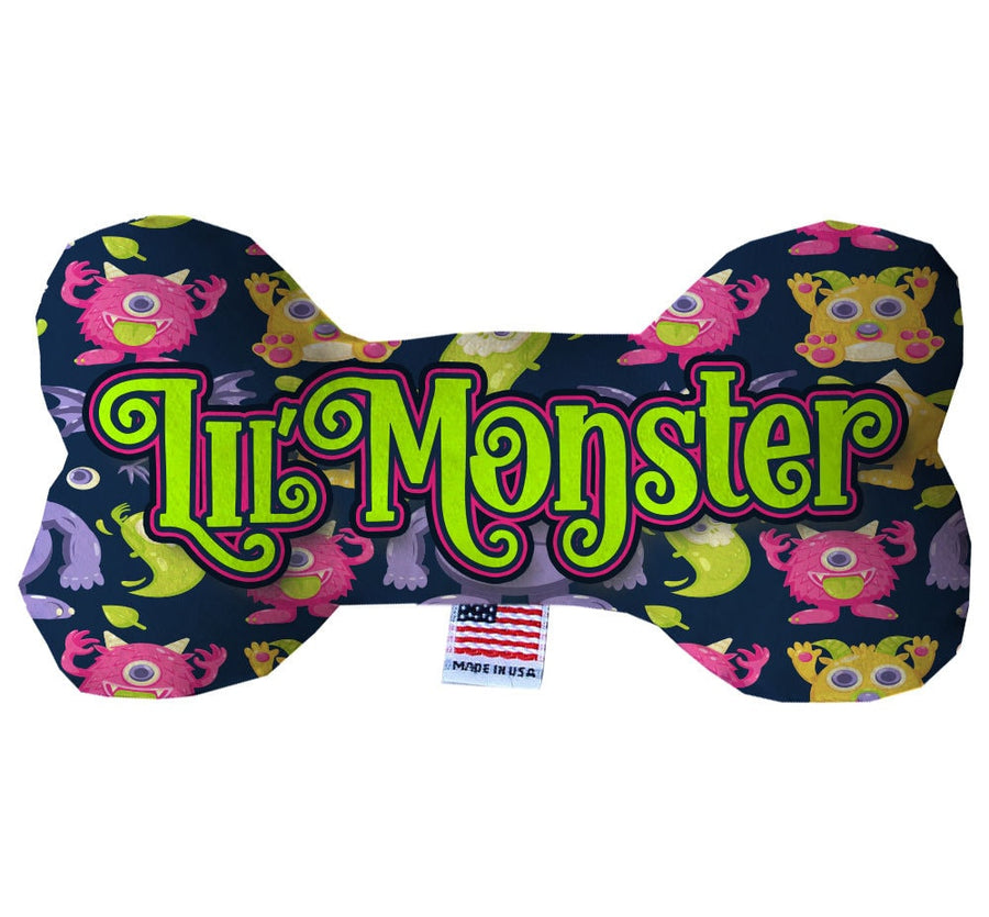 Halloween Pet & Dog Plush Bone Toy, &quot;Lil Monster&quot;
