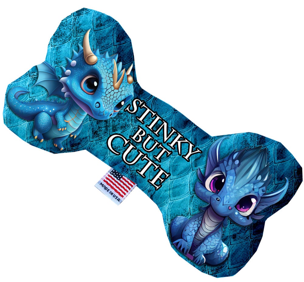 Pet and Dog Canvas or Plush Heart or Bone Toy, "Dragons Group" (Available in different sizes, and 4 different pattern options!)