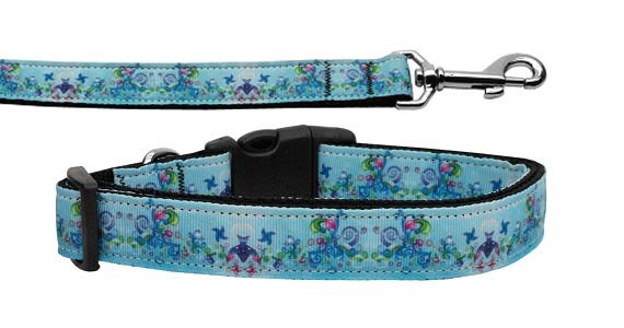Pet Dog & Cat Nylon Collar or Leash, &quot;Dreamy Blue&quot;