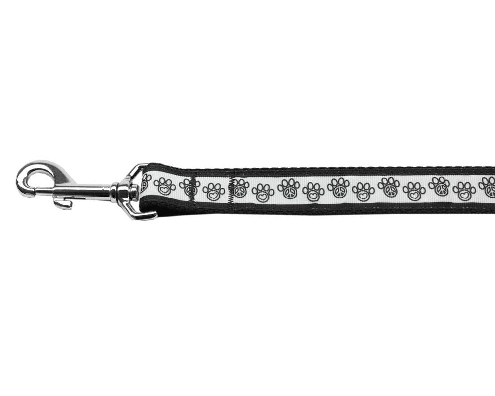 Pet Dog & Cat Nylon Collar or Leash, "Peace Paw"