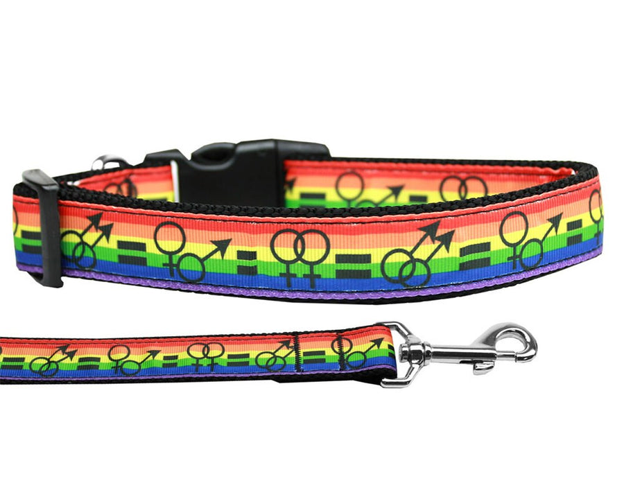 Pet Dog & Cat Nylon Collar or Leash, &quot;Equality&quot;