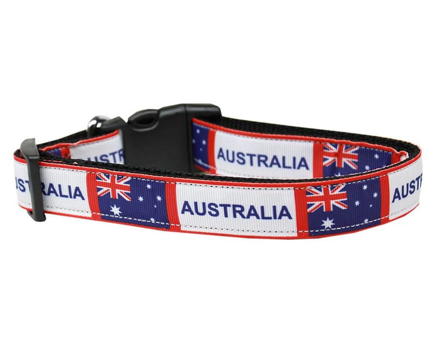Pet Dog & Cat Nylon Collar or Leash, &quot;Australia Flag&quot;