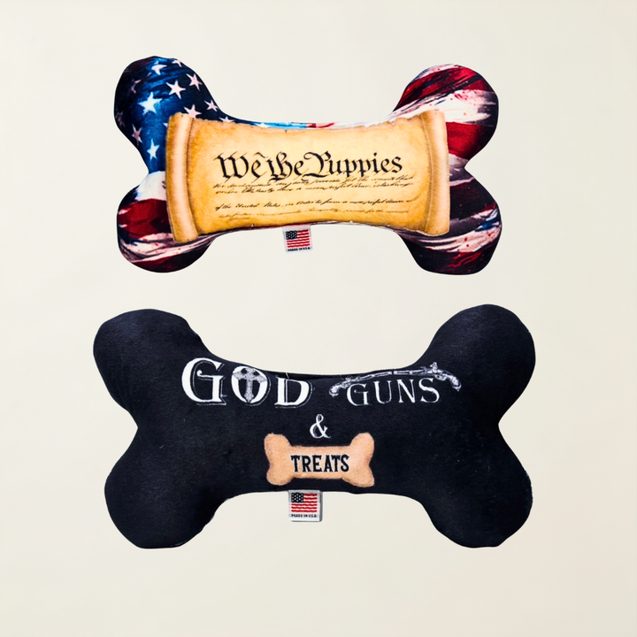 Pet and Dog Plush Bone Toy, "American Series"